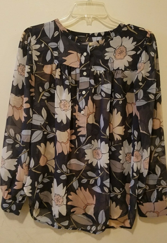 Floral Grey Blouse
